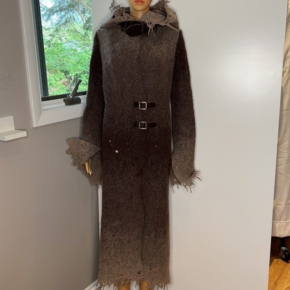 Casch by Gro Abrahamsson Sz 38 Boiled Wool Coat - Work of Art - Picture 7 of 16